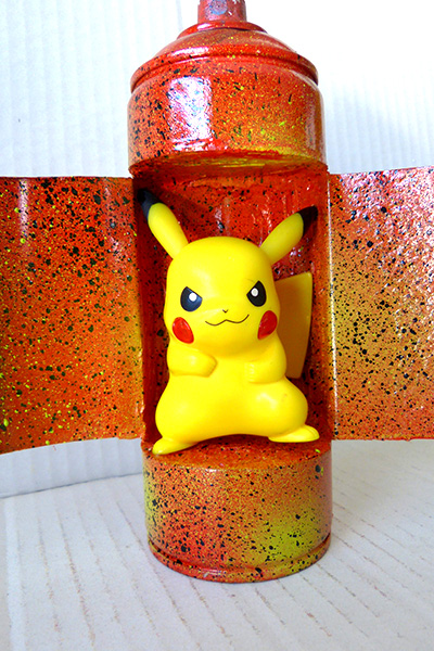 surcyclage bombe peinture pikachu